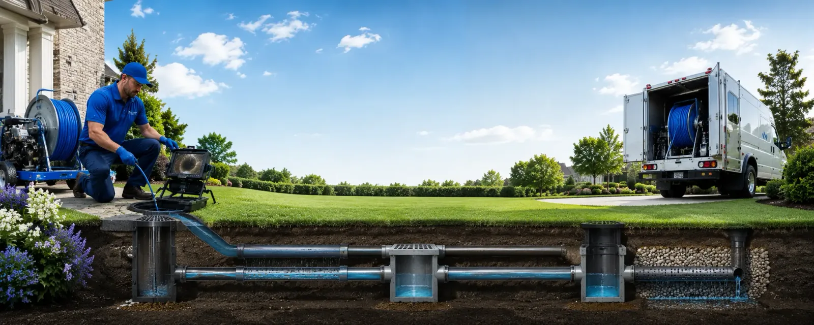 Outdoor drain cleaning information for Woodland, PA